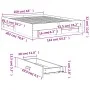 Concrete gray engineered wood bed with drawers 160x200 cm by vidaXL, Beds and slatted bases - Ref: Foro24-3280373, Price: 197...
