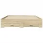 Cama con cajones madera ingeniería roble Sonoma 140x200 cm de vidaXL, Camas y somieres - Ref: Foro24-3280386, Precio: 169,53 ...