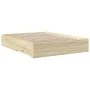 Bett aus Sonoma-Eichenholzwerkstoff mit Schubladen, 140 x 200 cm von vidaXL, Betten und Lattenroste - Ref: Foro24-3280386, Pr...