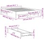 Sonoma oak engineered wood bed with drawers 140x200 cm by vidaXL, Beds and slatted bases - Ref: Foro24-3280386, Price: 173,09...