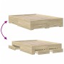 Sonoma oak engineered wood bed with drawers 140x190 cm by vidaXL, Beds and slatted bases - Ref: Foro24-3280400, Price: 163,56...