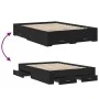 Cama con cajones madera de ingeniería negro 120x200 cm de vidaXL, Camas y somieres - Ref: Foro24-3280392, Precio: 171,46 €, D...