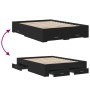 Cama con cajones madera de ingeniería negro 140x190 cm de vidaXL, Camas y somieres - Ref: Foro24-3280399, Precio: 175,24 €, D...