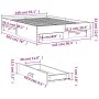 Cama con cajones madera de ingeniería negro 140x190 cm de vidaXL, Camas y somieres - Ref: Foro24-3280399, Precio: 174,85 €, D...