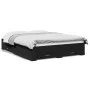 Black engineered wood bed frame with drawers 160x200 cm by vidaXL, Beds and slatted bases - Ref: Foro24-3280371, Price: 180,9...