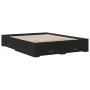 Black engineered wood bed frame with drawers 160x200 cm by vidaXL, Beds and slatted bases - Ref: Foro24-3280371, Price: 180,9...