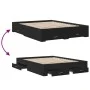 Black engineered wood bed frame with drawers 160x200 cm by vidaXL, Beds and slatted bases - Ref: Foro24-3280371, Price: 180,9...