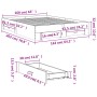 Schwarzer Holzwerkstoff-Bettrahmen mit Schubladen 160 x 200 cm von vidaXL, Betten und Lattenroste - Ref: Foro24-3280371, Prei...