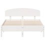 Bed frame with white pine wood headboard 120x190 cm by vidaXL, Beds and slatted bases - Ref: Foro24-3207234, Price: 183,12 €,...