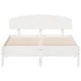 Estructura de cama con cabecero madera pino blanco 120x190 cm de vidaXL, Camas y somieres - Ref: Foro24-3207234, Precio: 180,...