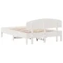 Bed frame with white pine wood headboard 120x190 cm by vidaXL, Beds and slatted bases - Ref: Foro24-3207234, Price: 180,57 €,...