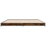 Bettgestell aus Holzwerkstoff, Metall, geräucherte Eiche, 200 x 200 cm von vidaXL, Betten und Lattenroste - Ref: Foro24-84512...
