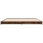 Engineered wood bed frame metal smoked oak 200x200cm by vidaXL, Beds and slatted bases - Ref: Foro24-845128, Price: 103,47 €,...