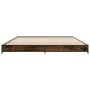 Bettgestell aus Holzwerkstoff, Metall, geräucherte Eiche, 120 x 190 cm von vidaXL, Betten und Lattenroste - Ref: Foro24-84516...