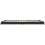 Engineered wood and black metal bed frame 135x190cm by vidaXL, Beds and slatted bases - Ref: Foro24-845161, Price: 90,15 €, D...