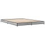 Estructura cama madera ingeniería metal gris Sonoma 120x200 cm de vidaXL, Camas y somieres - Ref: Foro24-845154, Precio: 89,9...