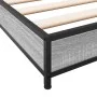 Estructura cama madera ingeniería metal gris Sonoma 120x200 cm de vidaXL, Camas y somieres - Ref: Foro24-845154, Precio: 88,8...