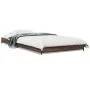Estructura cama madera ingeniería metal roble marrón 90x200 cm de vidaXL, Camas y somieres - Ref: Foro24-845180, Precio: 70,1...