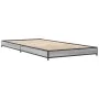 Estructura cama madera ingeniería metal gris Sonoma 75x190 cm de vidaXL, Camas y somieres - Ref: Foro24-845189, Precio: 55,66...