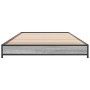 Estructura cama madera ingeniería metal gris Sonoma 75x190 cm de vidaXL, Camas y somieres - Ref: Foro24-845189, Precio: 55,66...