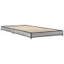 Estructura cama madera ingeniería metal gris Sonoma 75x190 cm de vidaXL, Camas y somieres - Ref: Foro24-845189, Precio: 55,66...