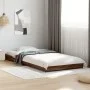 Estructura cama madera ingeniería metal marrón roble 100x200 cm de vidaXL, Camas y somieres - Ref: Foro24-845175, Precio: 58,...
