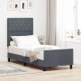 Estructura de cama Gris oscuro 80 x 200 cm Terciopelo