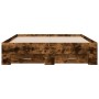 Smoked oak engineered wood bed with drawers 120x190 cm by vidaXL, Beds and slatted bases - Ref: Foro24-3280416, Price: 176,08...