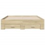 Cama con cajones madera de ingeniería roble Sonoma 120x190 cm de vidaXL, Camas y somieres - Ref: Foro24-3280414, Precio: 180,...