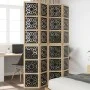 Divider screen 4 panels solid Paulownia wood brown black by vidaXL, Room dividers - Ref: Foro24-358804, Price: 141,07 €, Disc...