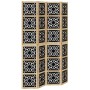 Divider screen 4 panels solid Paulownia wood brown black by vidaXL, Room dividers - Ref: Foro24-358804, Price: 143,75 €, Disc...