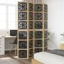 Divider screen 4 panels solid Paulownia wood brown black by vidaXL, Room dividers - Ref: Foro24-358804, Price: 141,07 €, Disc...
