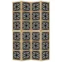 Divider screen 4 panels solid Paulownia wood brown black by vidaXL, Room dividers - Ref: Foro24-358804, Price: 141,07 €, Disc...