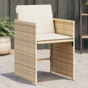 Gartenstühle mit Kissen 4 Stück beiges synthetisches Rattan von vidaXL, Gartenstühle - Ref: Foro24-4007459, Preis: 184,67 €, ...