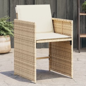 Gartenstühle mit Kissen 4 Stück beiges synthetisches Rattan von vidaXL, Gartenstühle - Ref: Foro24-4007459, Preis: 166,81 €, ...