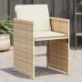 Sillas de jardín con cojines 4 uds ratán sintético beige de vidaXL, Sillas de jardín - Ref: Foro24-4007459, Precio: 184,67 €,...
