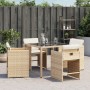Gartenstühle mit Kissen 4 Stück beiges synthetisches Rattan von vidaXL, Gartenstühle - Ref: Foro24-4007459, Preis: 166,81 €, ...