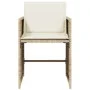 Sillas de jardín con cojines 4 uds ratán sintético beige de vidaXL, Sillas de jardín - Ref: Foro24-4007459, Precio: 184,67 €,...