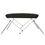 Toldo bimini de 2 arcos negro 178x138x96 cm de vidaXL, Cubiertas para almacenamiento de barcas - Ref: Foro24-94796, Precio: 9...
