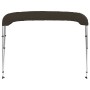 Toldo bimini de 3 arcos negro 182x184x136 cm