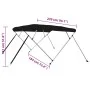 Toldo bimini de 4 arcos gris 239x184x131 cm de vidaXL, Cubiertas para almacenamiento de barcas - Ref: Foro24-94810, Precio: 1...