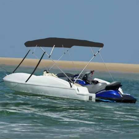 Gray 4-arch bimini top 236x228x127 cm by vidaXL, Boat storage covers - Ref: Foro24-94812, Price: 186,86 €, Discount: %
