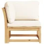 Corner garden sofa and solid acacia cushions 73x73x65 cm by vidaXL, Modular outdoor sofas - Ref: Foro24-366488, Price: 152,99...