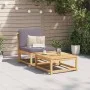 Sofá de jardín con cojines madera maciza acacia de vidaXL, Sofás modulares de exterior - Ref: Foro24-366495, Precio: 118,43 €...