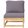 Gartensofa mit Kissen aus massivem Akazienholz von vidaXL, Modulare Sofas für den Außenbereich - Ref: Foro24-366495, Preis: 1...