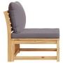 Gartensofa mit Kissen aus massivem Akazienholz von vidaXL, Modulare Sofas für den Außenbereich - Ref: Foro24-366495, Preis: 1...
