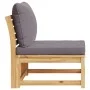 Gartensofa mit Kissen aus massivem Akazienholz von vidaXL, Modulare Sofas für den Außenbereich - Ref: Foro24-366495, Preis: 1...