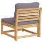 Gartensofa mit Kissen aus massivem Akazienholz von vidaXL, Modulare Sofas für den Außenbereich - Ref: Foro24-366495, Preis: 1...