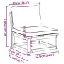 Garden sofa with solid acacia wood cushions by vidaXL, Modular outdoor sofas - Ref: Foro24-366495, Price: 118,43 €, Discount: %
