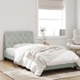 Light gray velvet bed frame with headboard 100x200cm by vidaXL, Beds and slatted bases - Ref: Foro24-3207905, Price: 141,76 €...